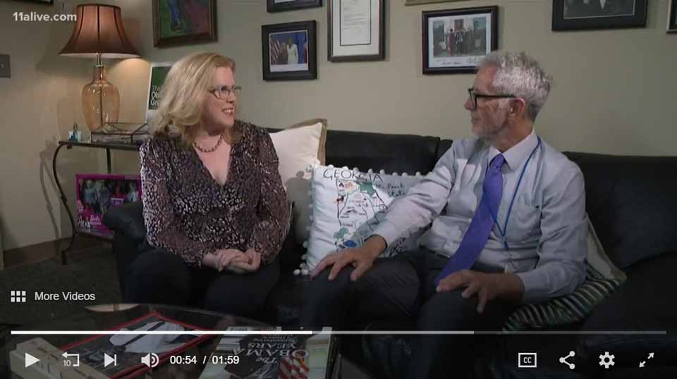 Kristin Oblander interviewed by Doug Richards 11 Alive News